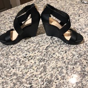 Jessica Simpson *NEVER WORN* Black Wedge Heels